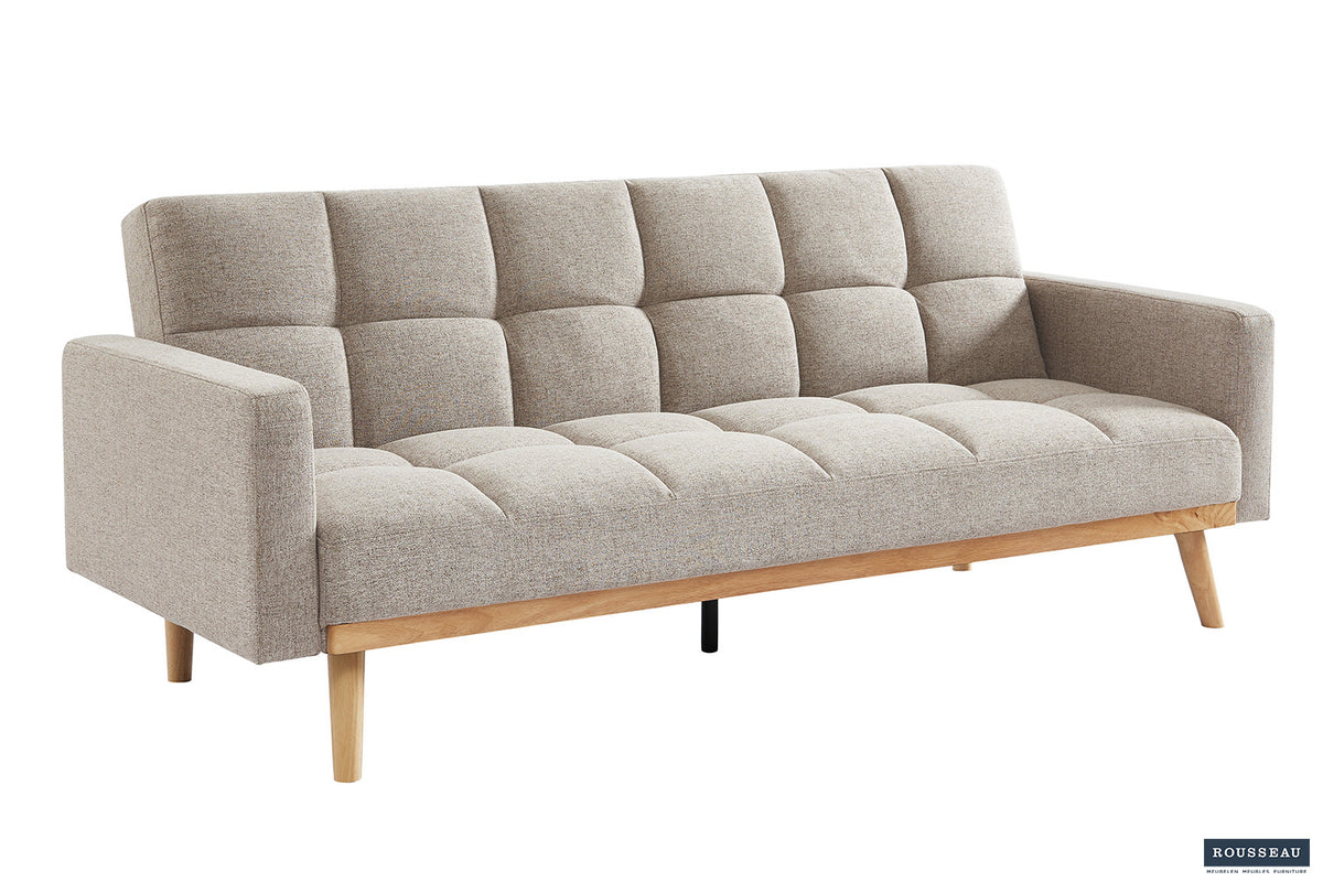 Rousseuau - Slaapbank Adana - Stof Davis Neve 13 Beige - 84x214x84 cm