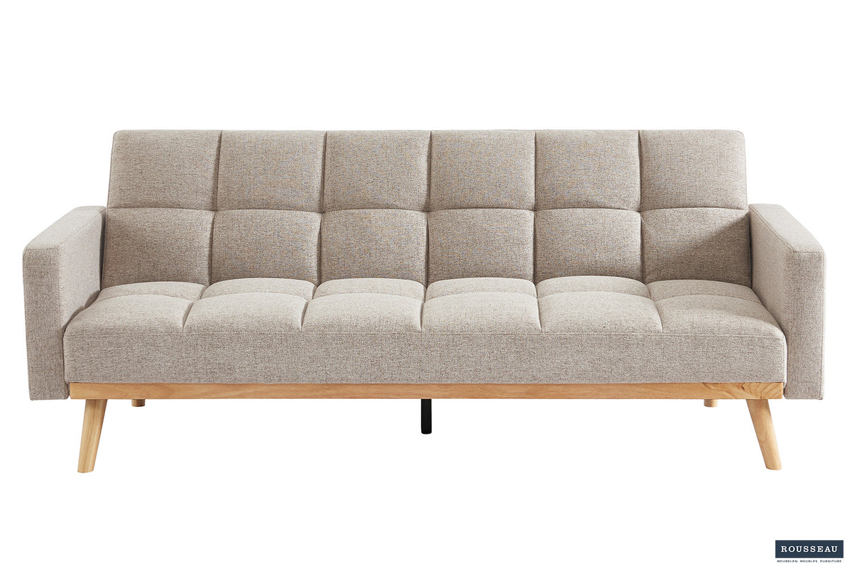 Rousseuau - Slaapbank Adana - Stof Davis Neve 13 Beige - 84x214x84 cm