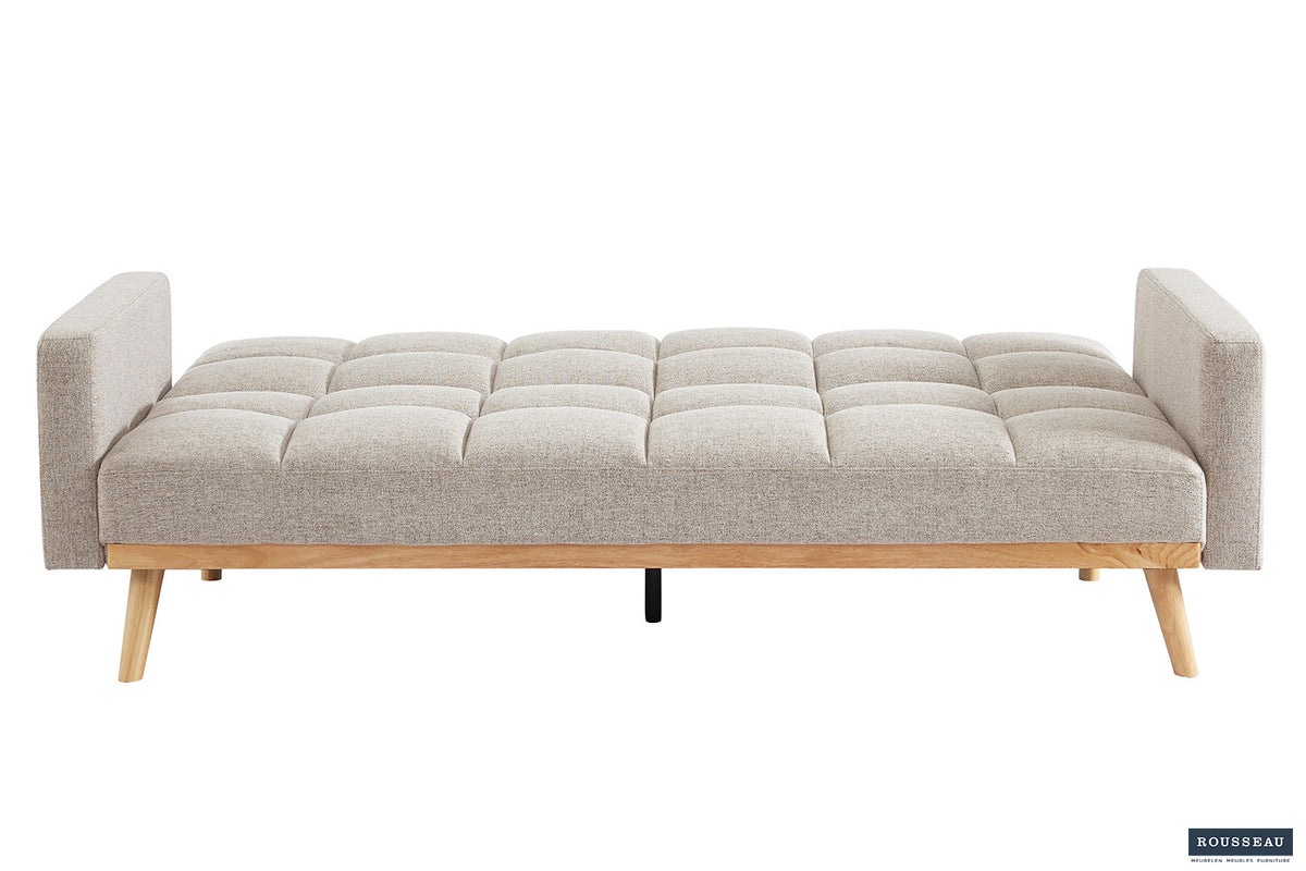 Rousseuau - Slaapbank Adana - Stof Davis Neve 13 Beige - 84x214x84 cm