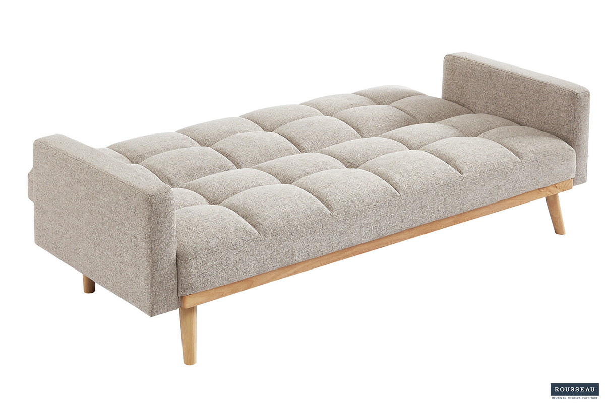 Rousseuau - Slaapbank Adana - Stof Davis Neve 13 Beige - 84x214x84 cm