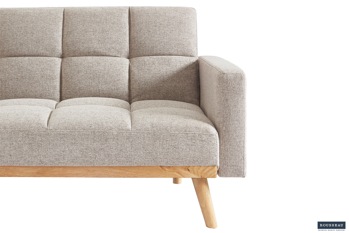 Rousseuau - Slaapbank Adana - Stof Davis Neve 13 Beige - 84x214x84 cm