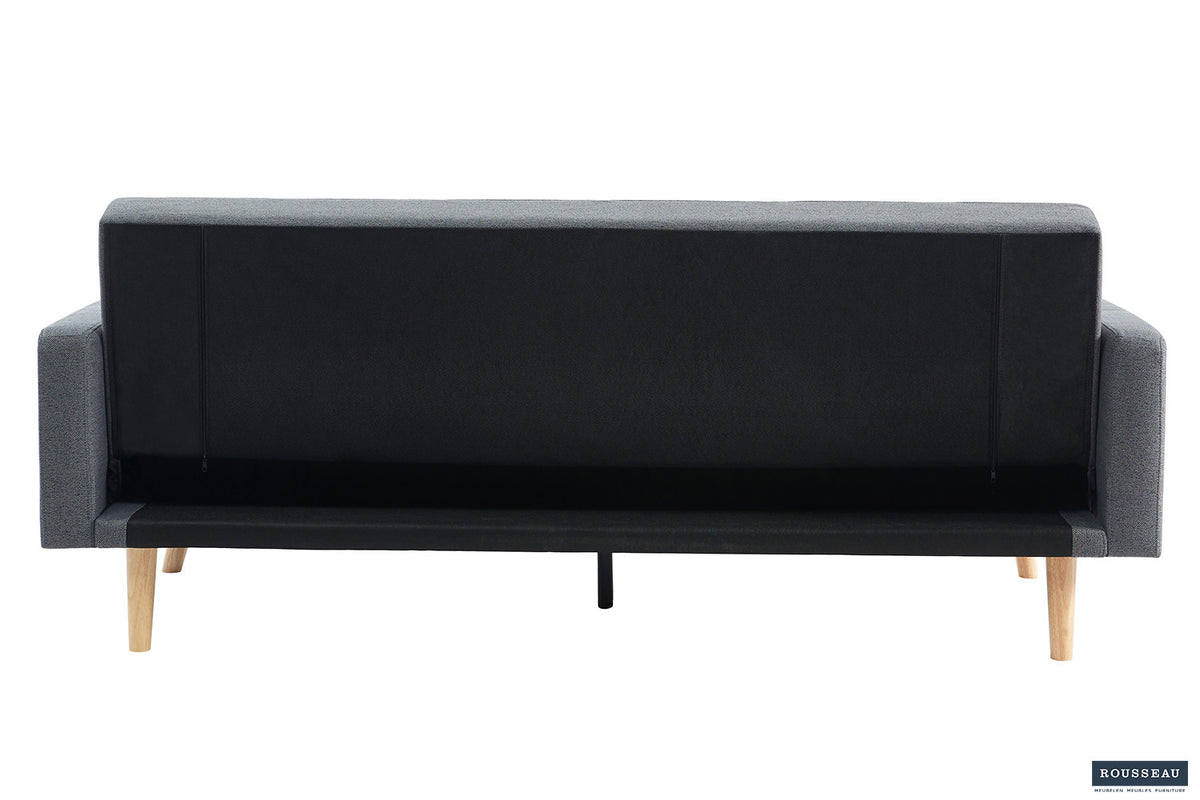 Rousseau - Slaapbank Adana - Stof Davis Neve 97 Grijs - 84x214x84 cm