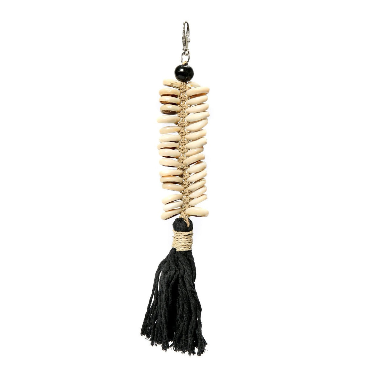 BB - Sleutelhanger Macramé Visgraat - Zwart