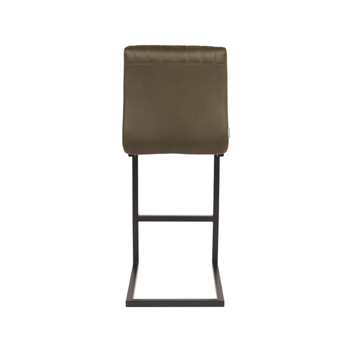 LABEL51 Tabouret de bar Milo - Vert armée - Microfibre - Hauteur d'assise 65