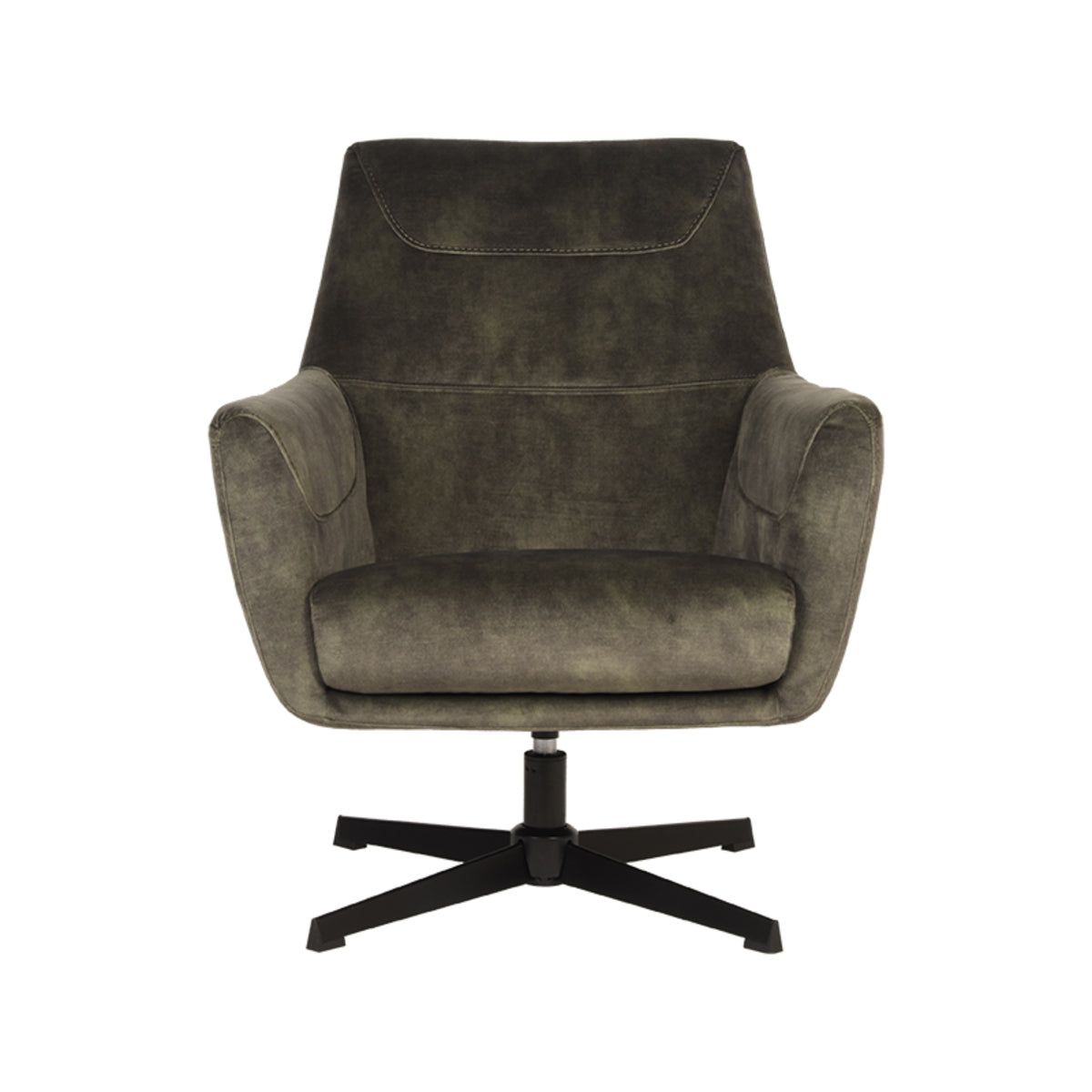 LABEL51 - Fauteuil Toby - Hunter - Velours - 85x50 cm