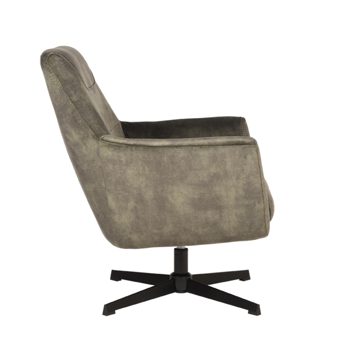 LABEL51 - Fauteuil Toby - Hunter - Velours - 85x50 cm