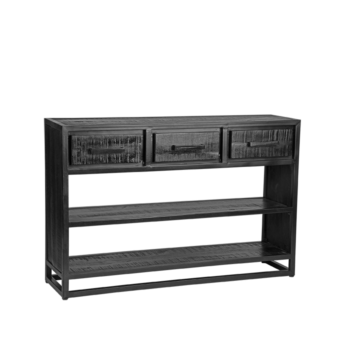 LABEL51 Table d'appoint Chili - Noir - Bois de manguier