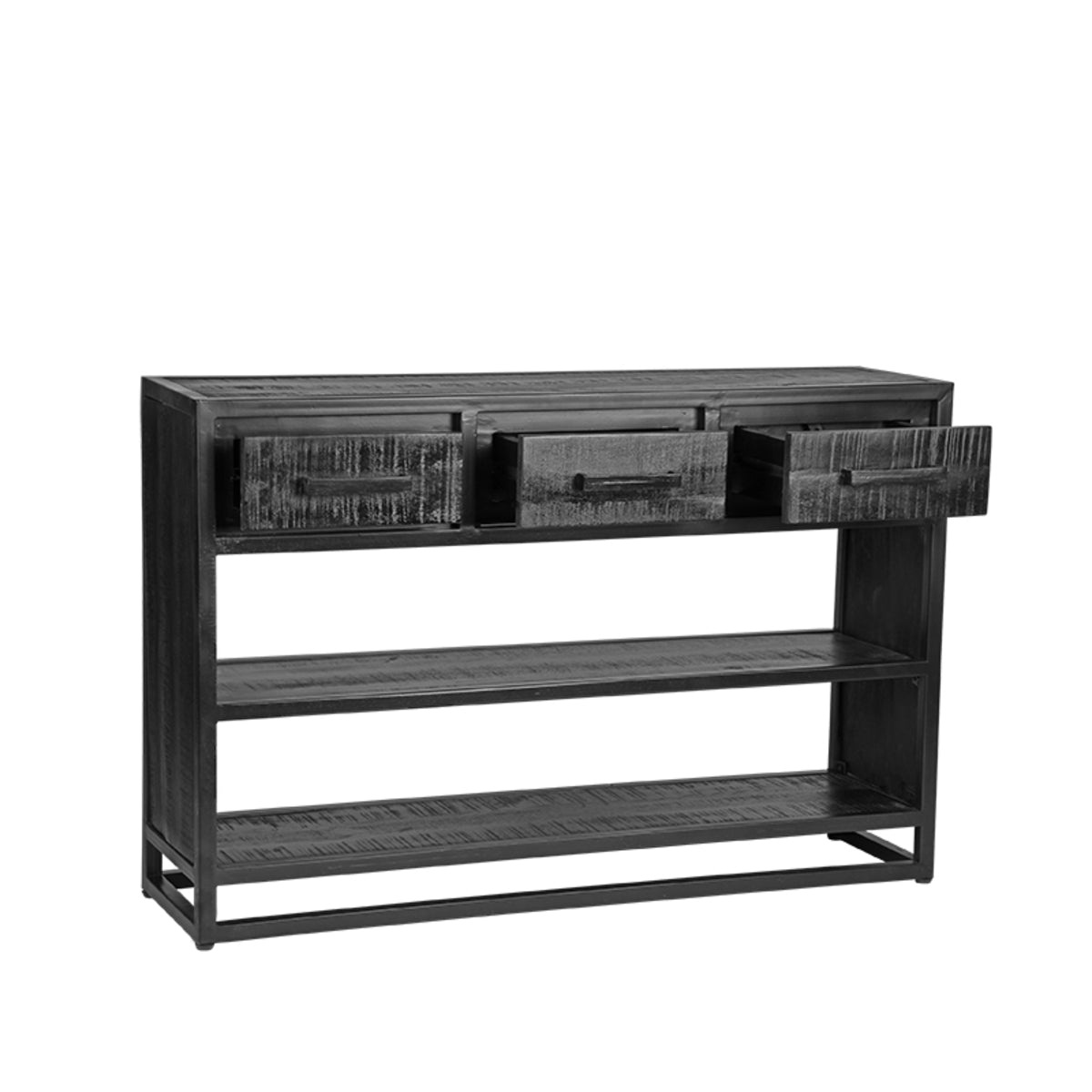 LABEL51 Table d'appoint Chili - Noir - Bois de manguier