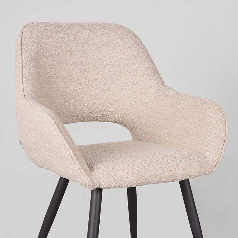 LABEL51 Chaise de salle à manger Fer - Naturel - Boucle