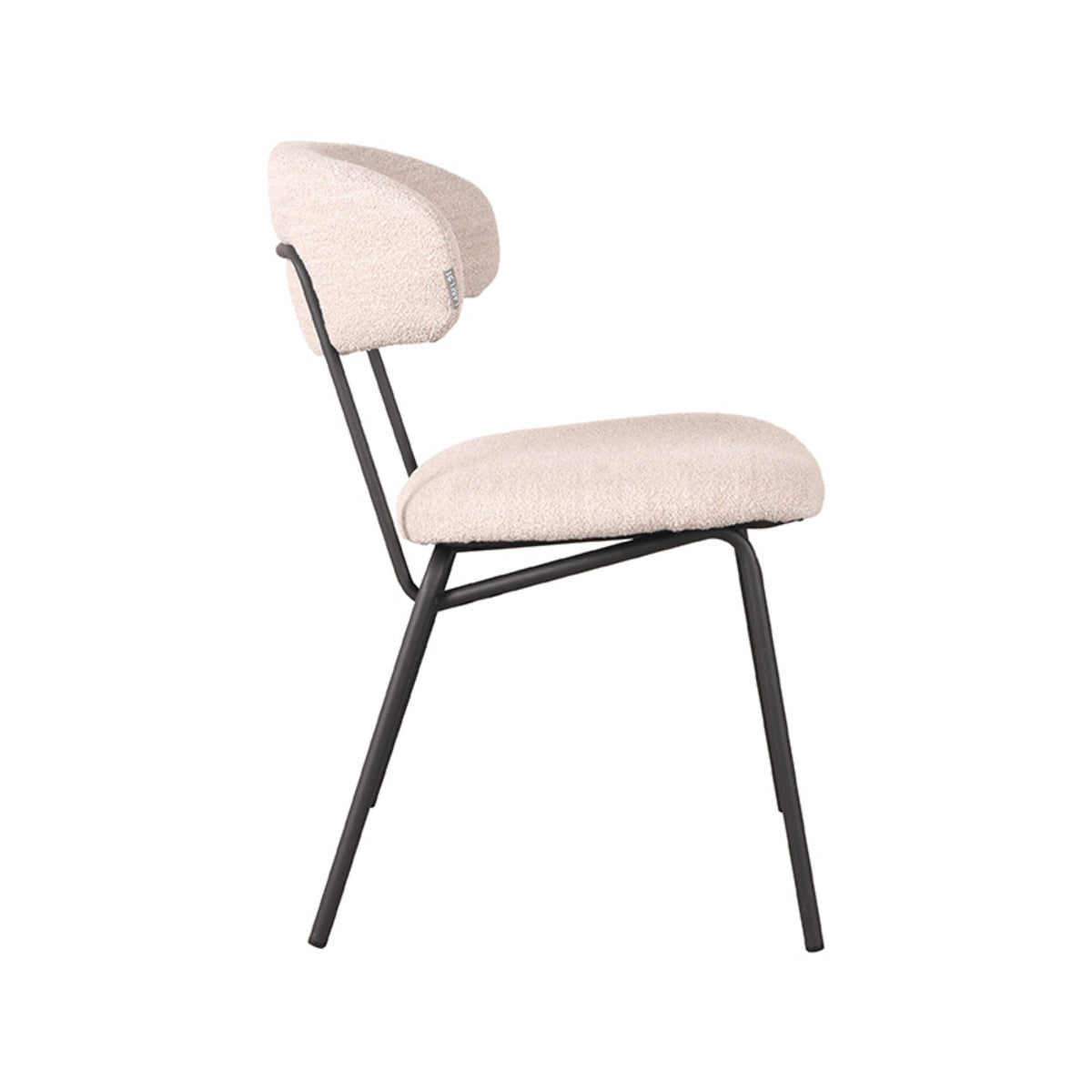 LABEL51 - Chaise de salle à manger Zack - Naturel - Boucle