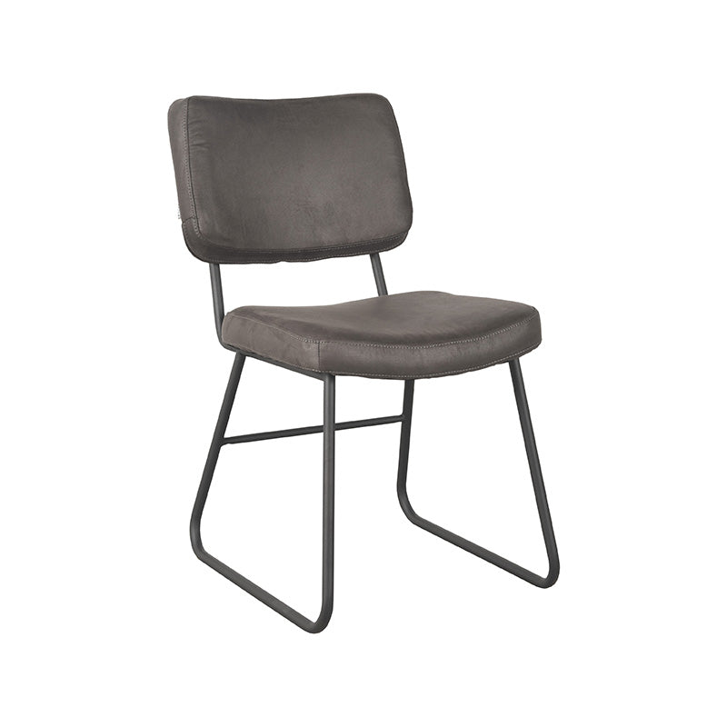 LABEL51 Chaise de salle à manger Noah - Anthracite - Microfibre
