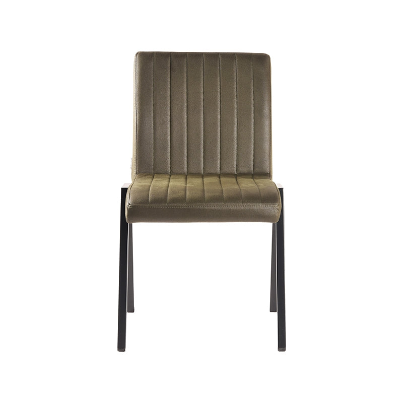 LABEL51 Chaise de salle à manger Matz - Vert armée - Microfibre