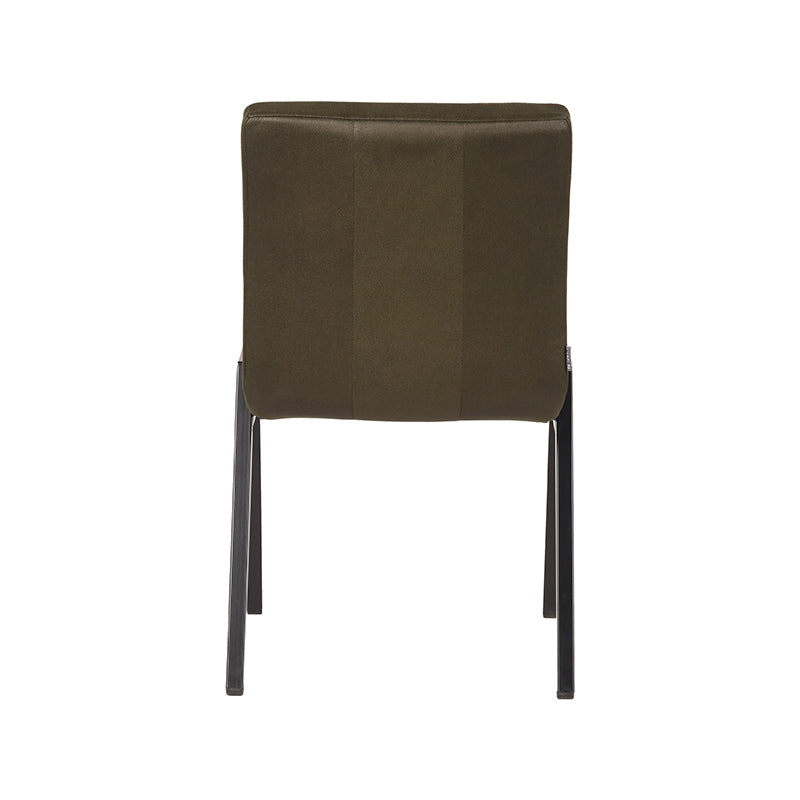 LABEL51 Chaise de salle à manger Matz - Vert armée - Microfibre