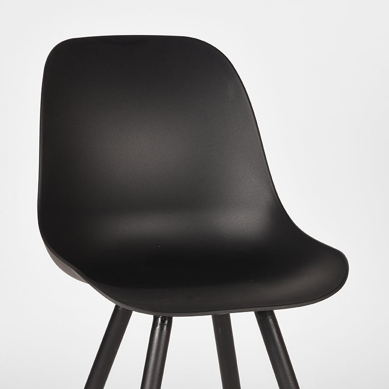 LABEL51 Chaise de salle à manger Monza - Noir - Plastique