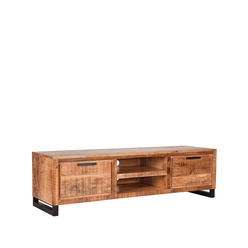 LABEL51 - Meuble TV Glasgow - Brut - Bois de manguier - 160 cm