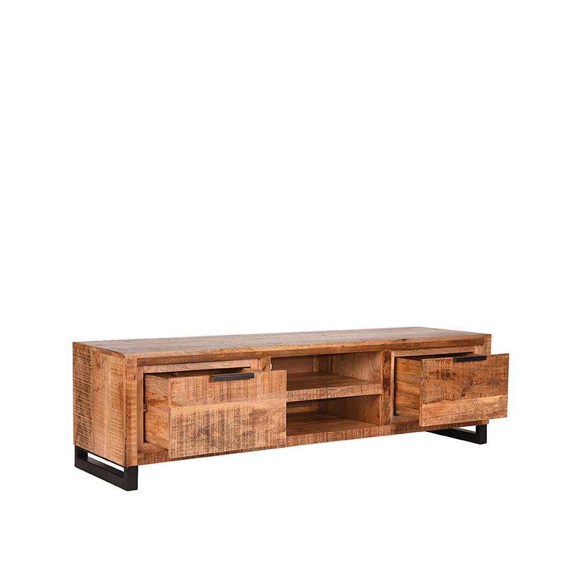 LABEL51 - Meuble TV Glasgow - Brut - Bois de manguier - 160 cm