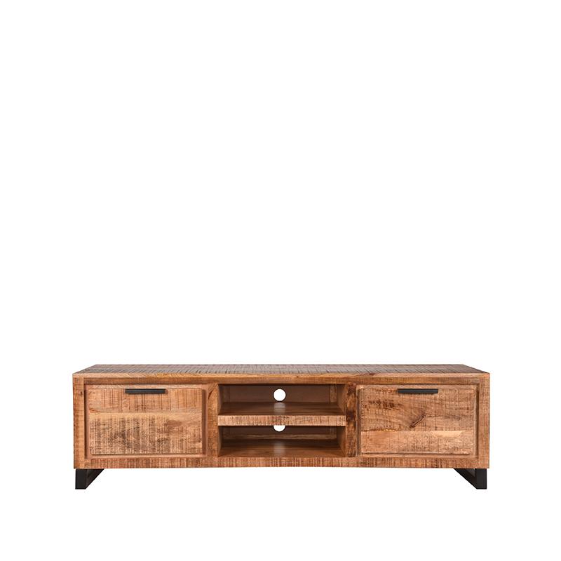 LABEL51 - Meuble TV Glasgow - Brut - Bois de manguier - 160 cm