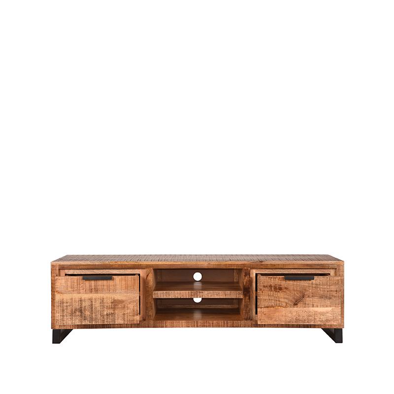 LABEL51 - Meuble TV Glasgow - Brut - Bois de manguier - 160 cm
