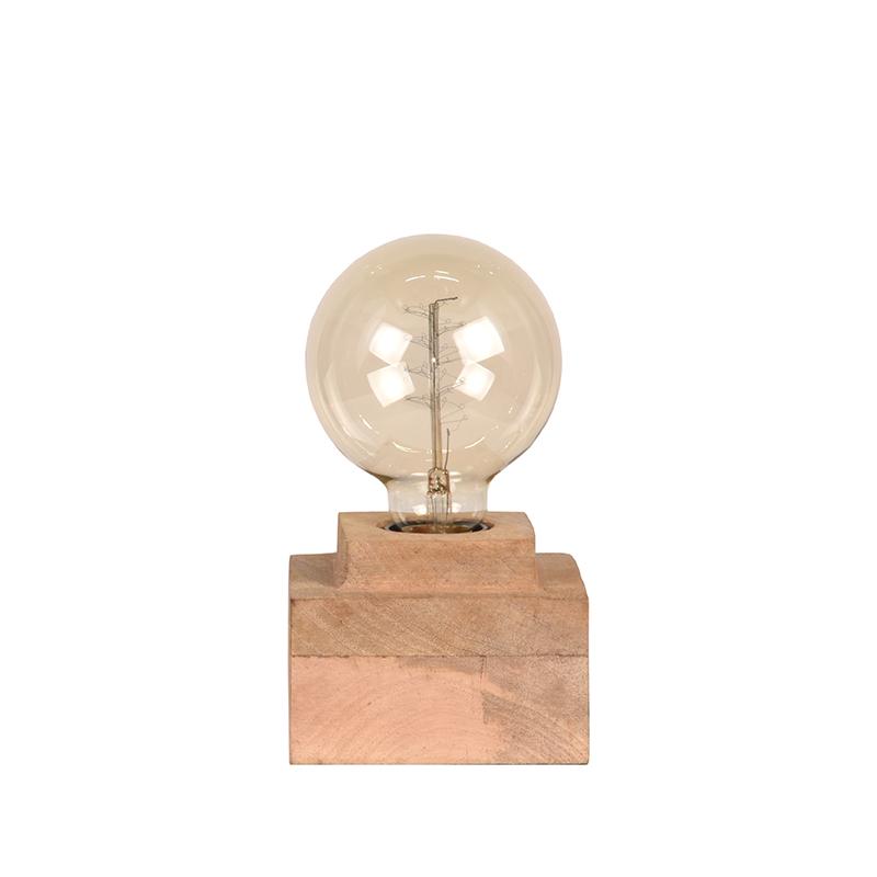 LABEL51 Lampe de table Block - Brut - Bois de manguier