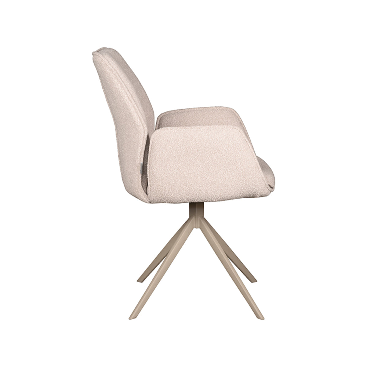 LABEL51 Eetkamerstoel Mellow - Naturel - Boucle