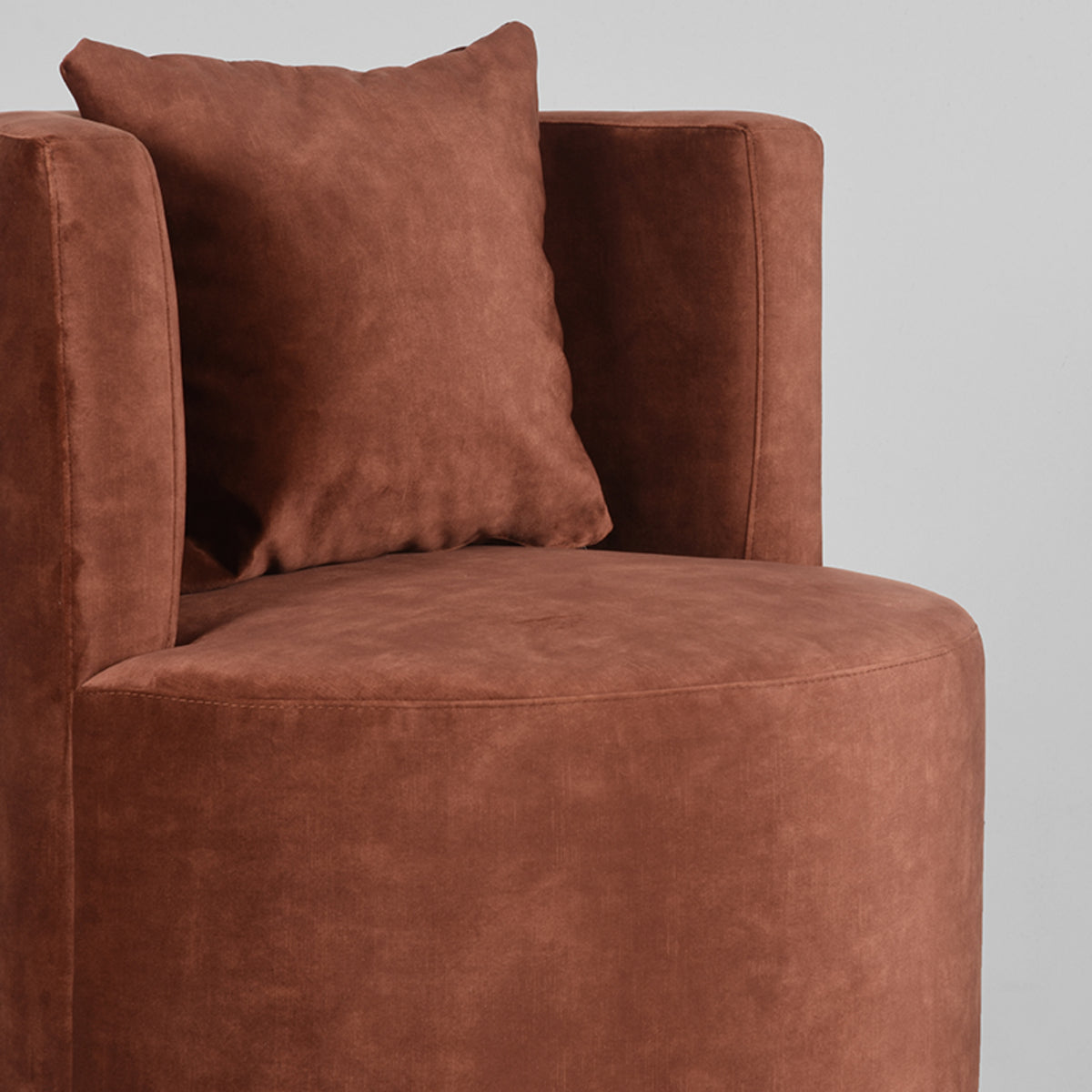 LABEL51 - Fauteuil Evy - Rouille - Velours