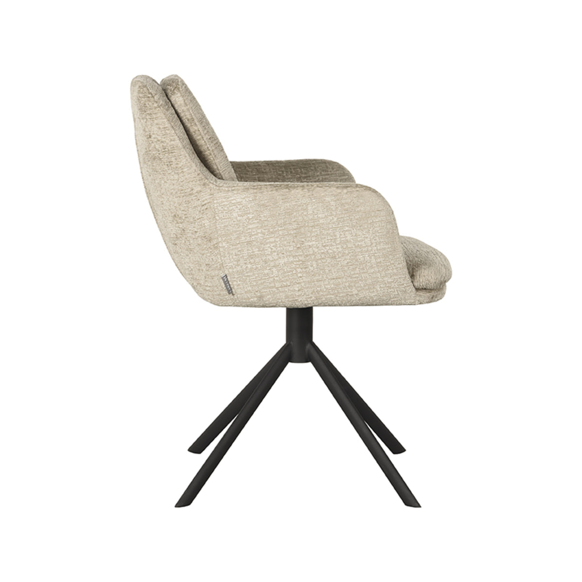LABEL51 Chaise de salle à manger Joy - Beige - Velours