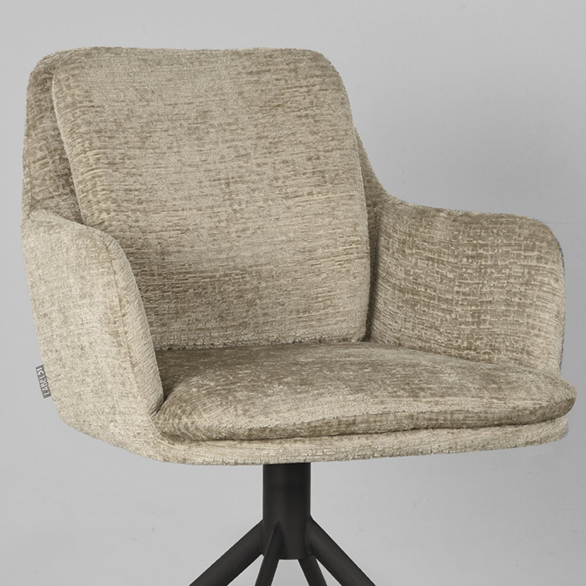 LABEL51 Chaise de salle à manger Joy - Beige - Velours