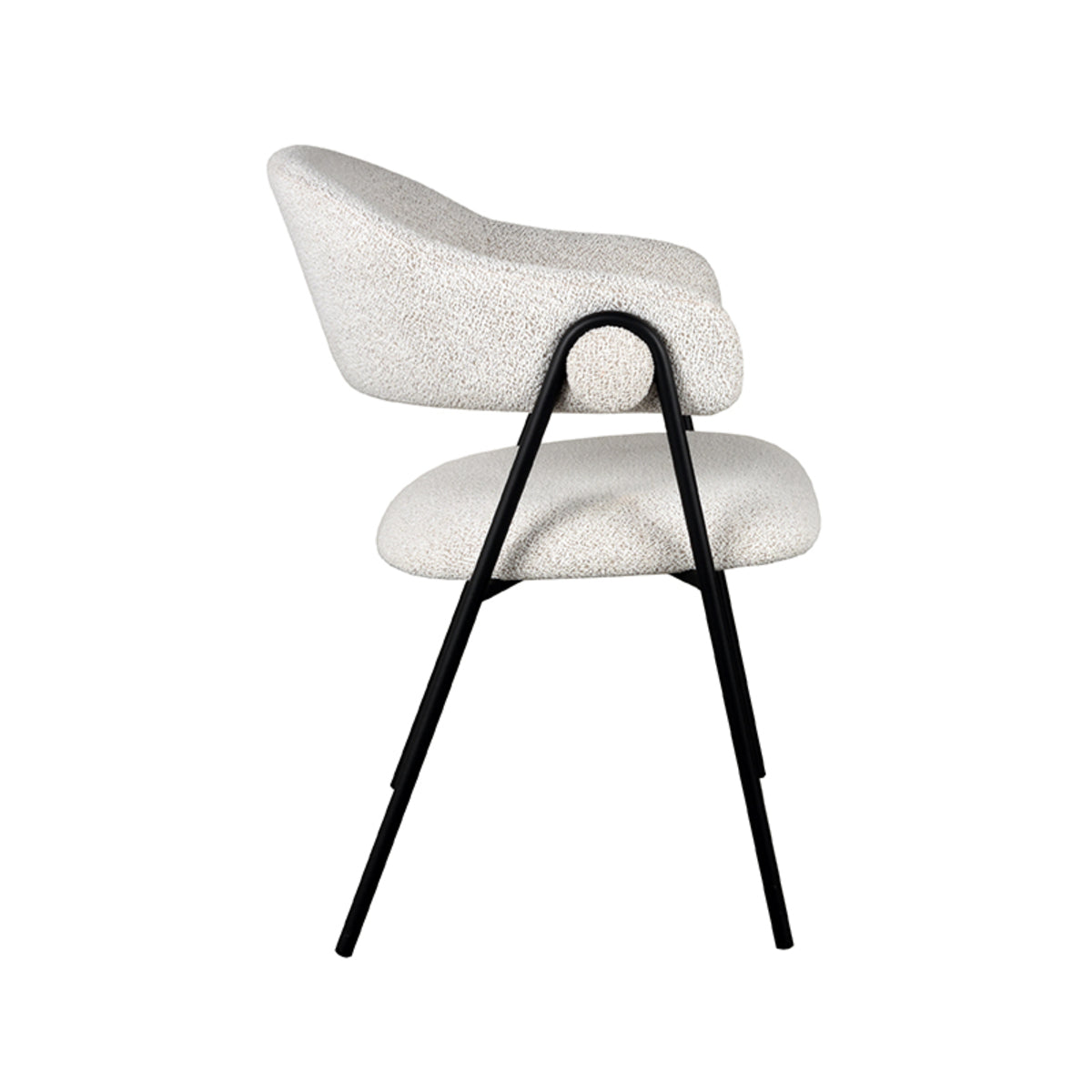 LABEL51 Chaise de salle à manger Lowen - Écru - Boucle