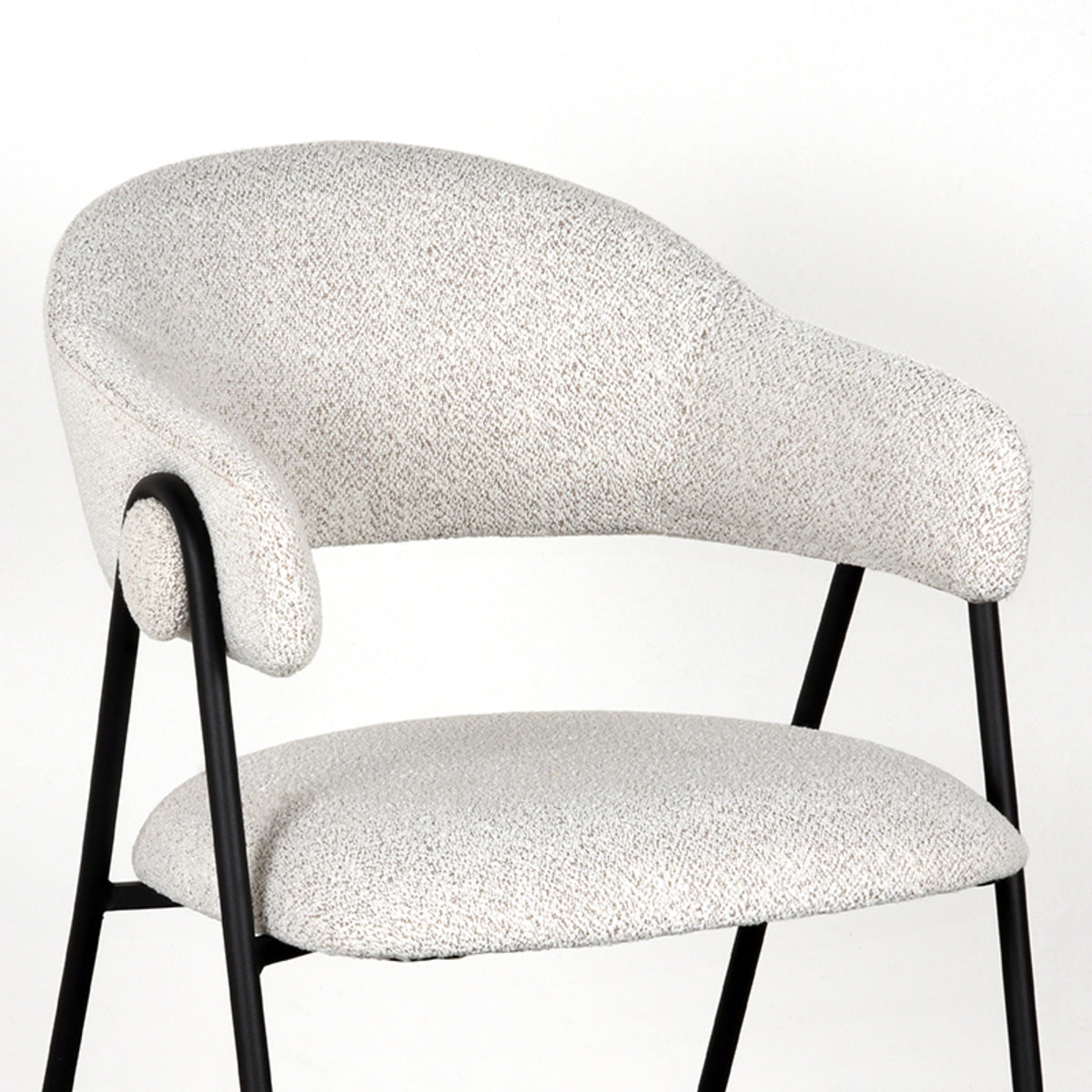 LABEL51 Chaise de salle à manger Lowen - Écru - Boucle