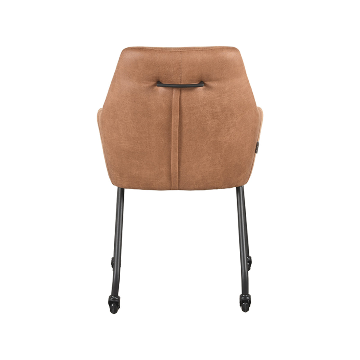 LABEL51 Chaise de salle à manger Lenny - Cognac - Microfibre