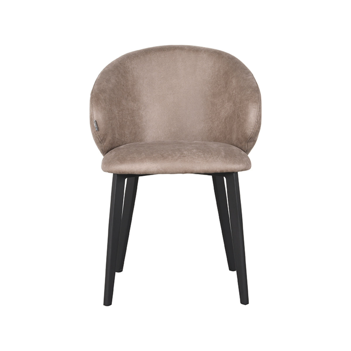 LABEL51 Eetkamerstoel Logan - Taupe - Microfiber