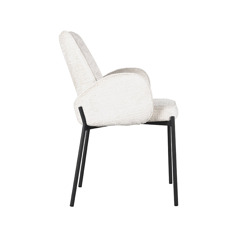 LABEL51 Chaise de salle à manger Joni - Crème - Velours
