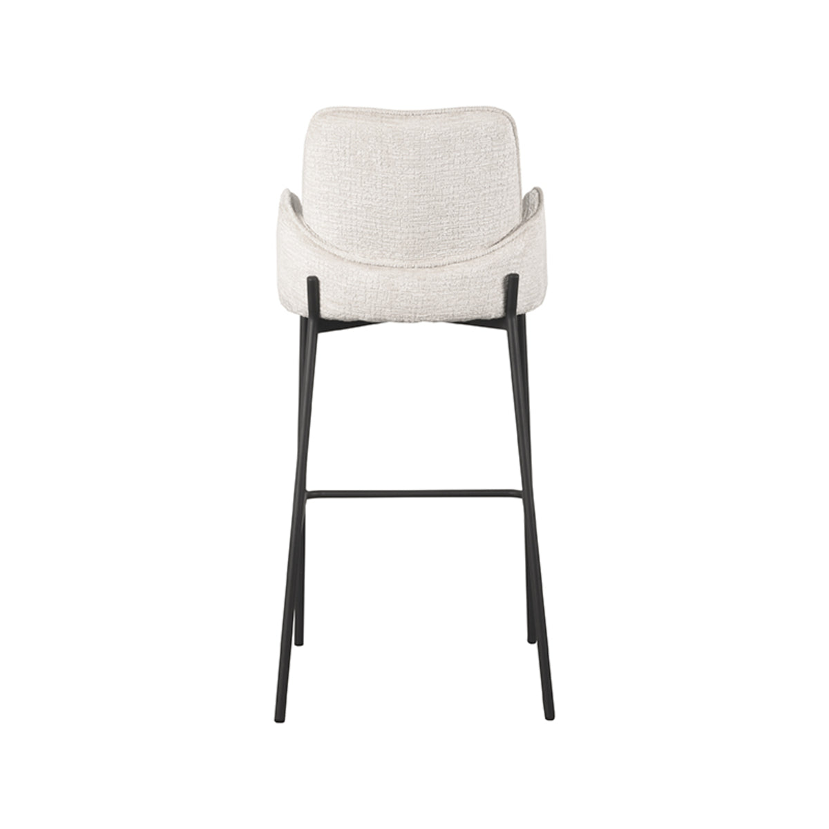 LABEL51 Barkruk Joni - Beige - Fluweel - Zithoogte 78 cm