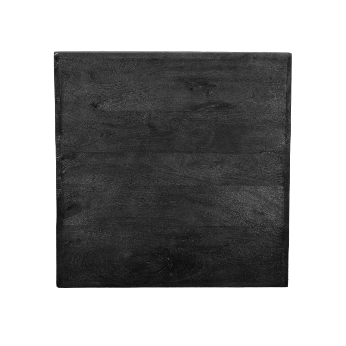 LABEL51 Table de salle à manger Plateau Straight Edge - Noir - Bois de manguier - 70 cm Straight