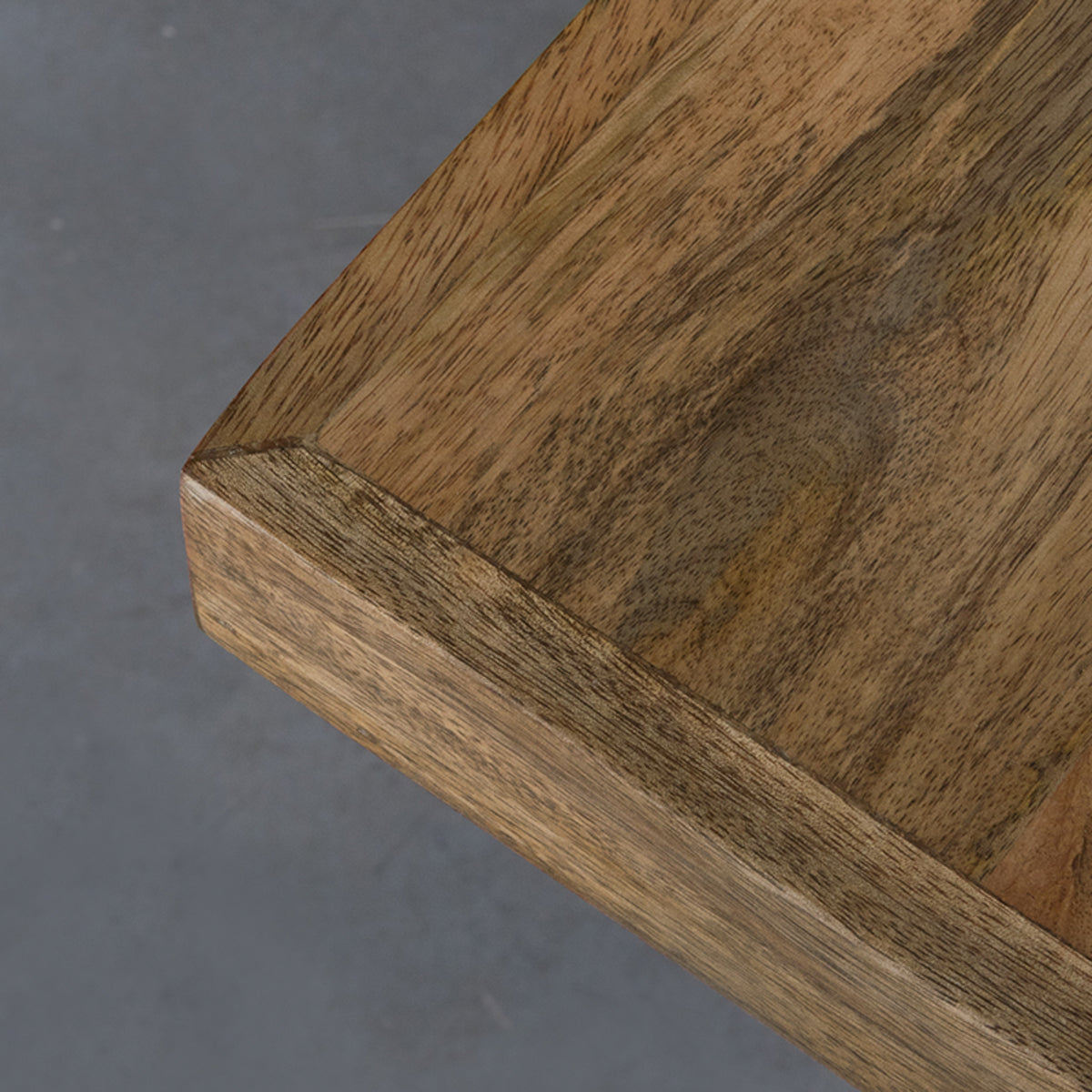 LABEL51 Eetkamertafel Tafelblad Straight Edge - Rough - Mangohout - 70 cm Straight