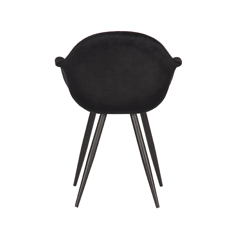 LABEL51 Chaise de salle à manger Forli - Noir - Velours