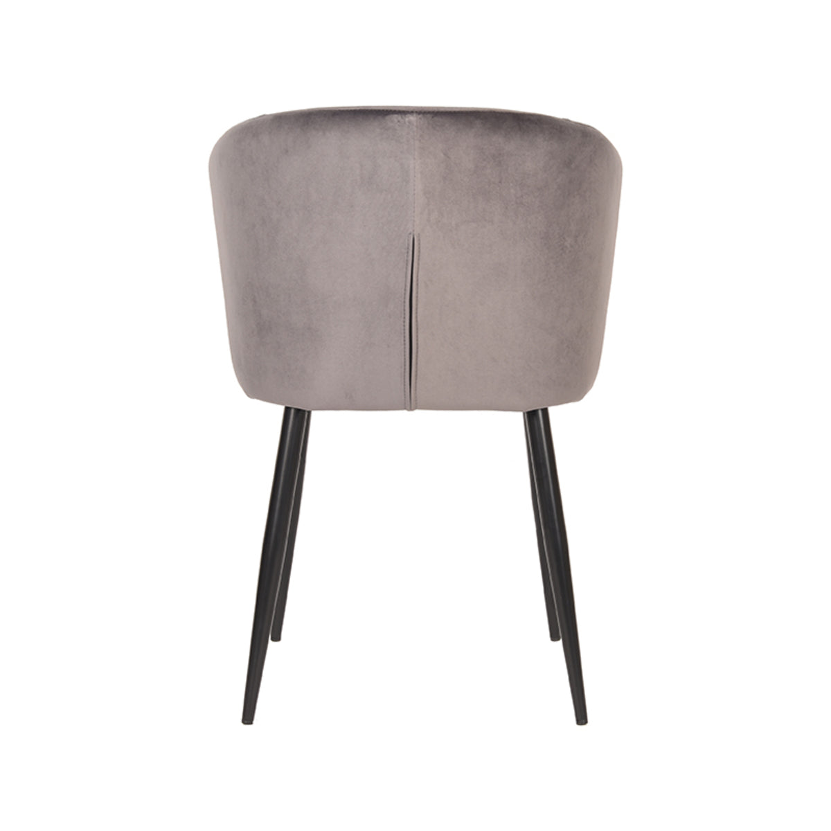 LABEL51 - Chaise de salle à manger Wave - Gris - Velours