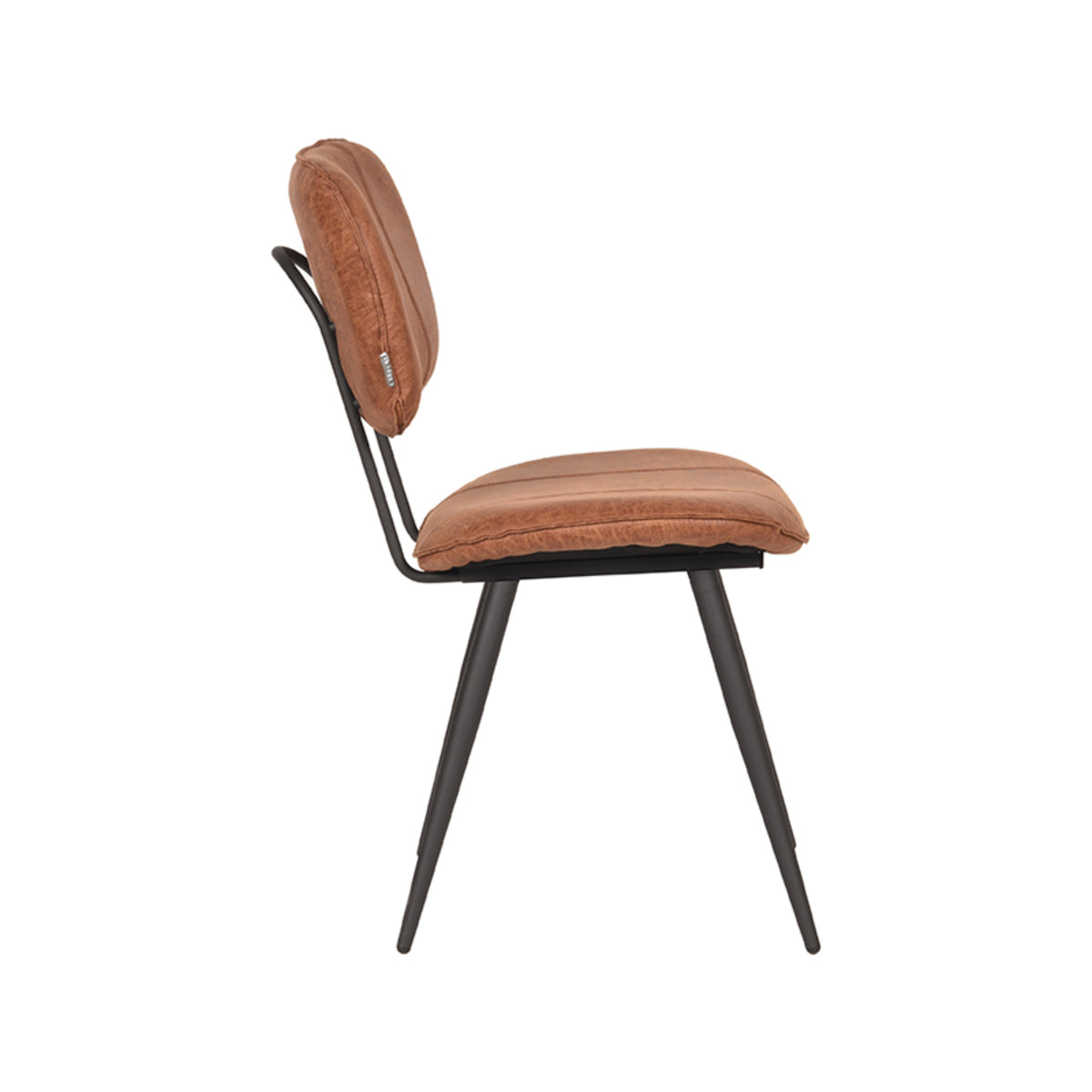 LABEL51 Chaise de salle à manger Fos - Cognac - Cuir