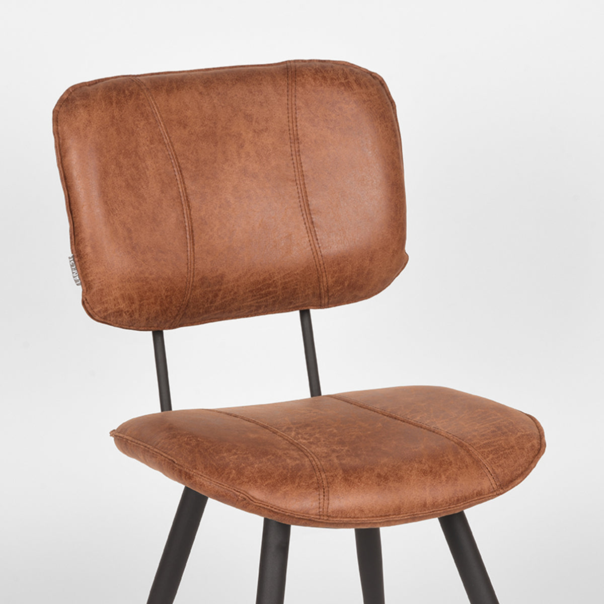 LABEL51 Chaise de salle à manger Fos - Cognac - Cuir