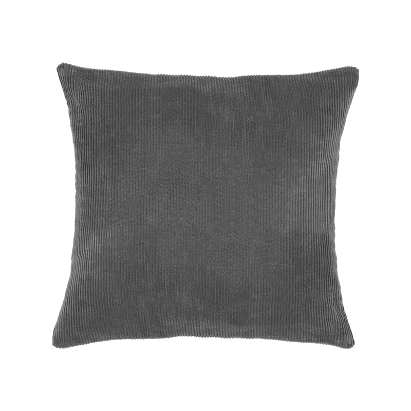 LABEL51 Coussin décoratif Rib - Gris foncé - Coton