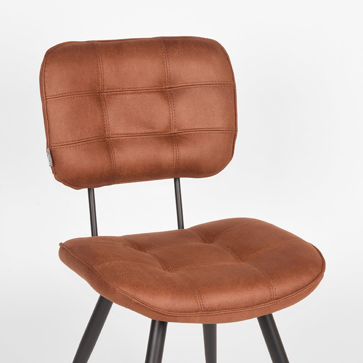 LABEL51 Chaise de salle à manger Gus - Cognac - Microfibre