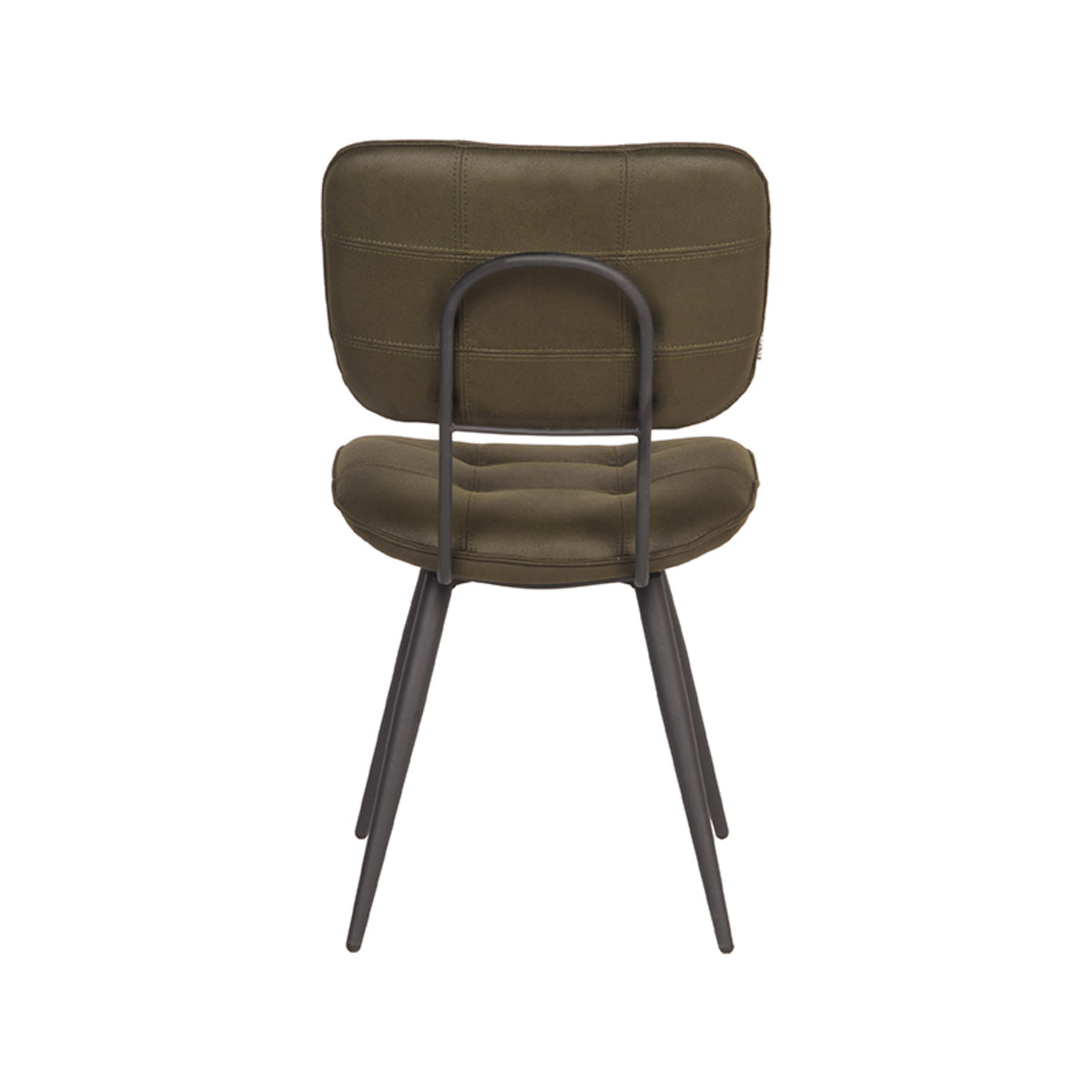 LABEL51 Chaise de salle à manger Gus - Vert armée - Microfibre