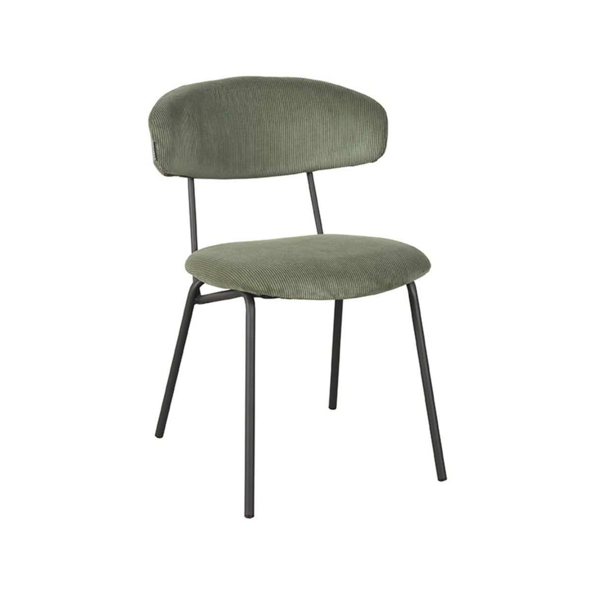 LABEL51 - Chaise de salle à manger Zack - Forest - Velours côtelé