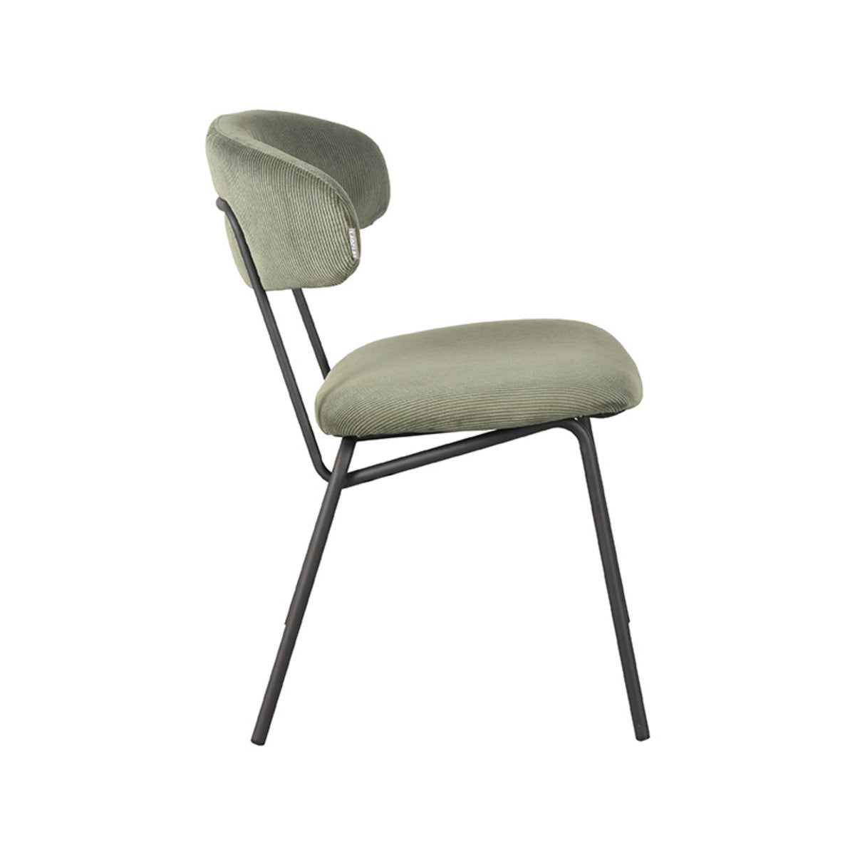LABEL51 - Chaise de salle à manger Zack - Forest - Velours côtelé