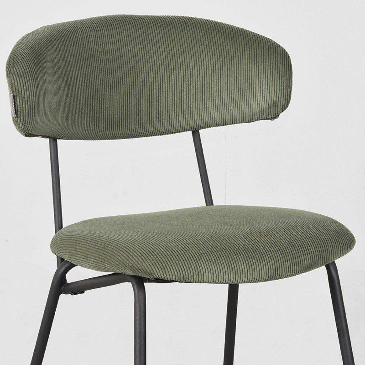 LABEL51 - Chaise de salle à manger Zack - Forest - Velours côtelé