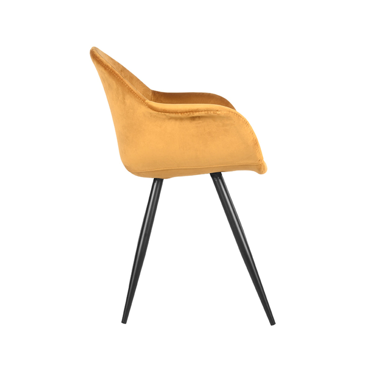 LABEL51 Chaise de salle à manger Forli - Ocre - Velours