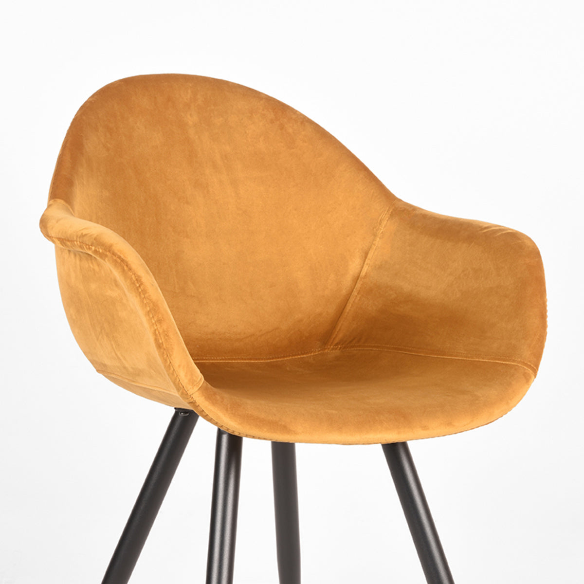 LABEL51 Chaise de salle à manger Forli - Ocre - Velours