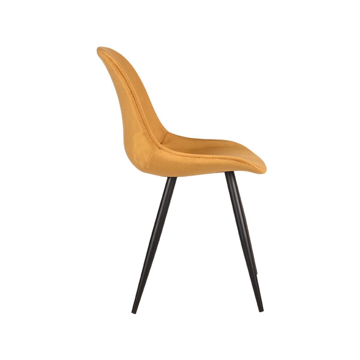LABEL51 Chaise de salle à manger Capri - Ocre - Velours
