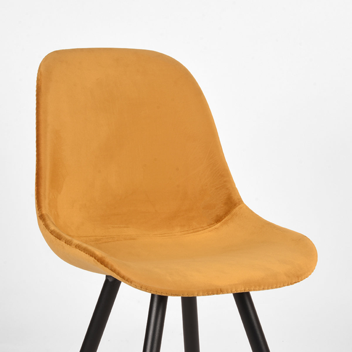 LABEL51 Chaise de salle à manger Capri - Ocre - Velours
