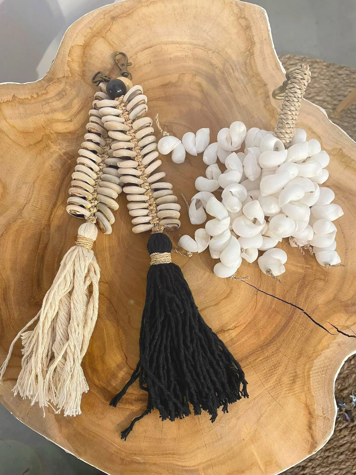 BB - Sleutelhanger Macramé Visgraat - Zwart